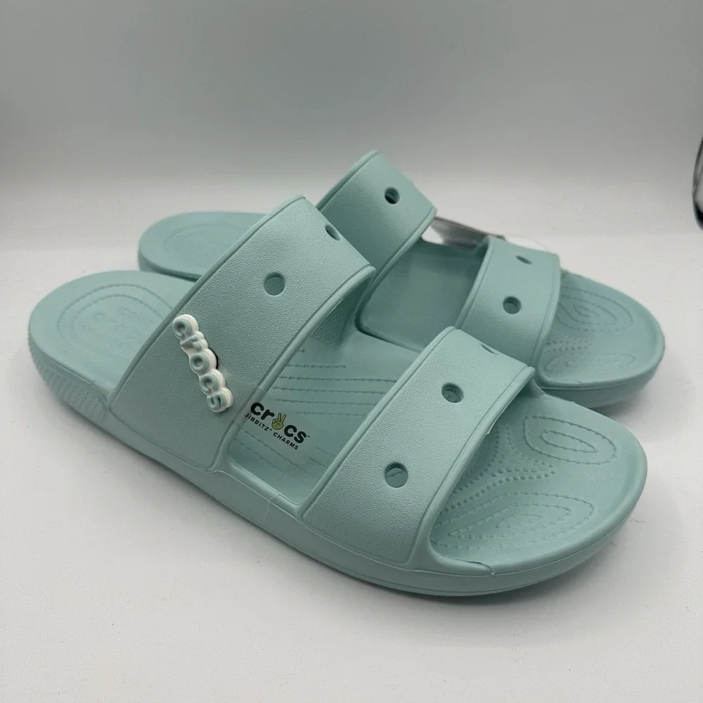 Crocs‎ Classic Sandals Mens Sz 14 Pure Water Blue Slip On Slides 206761-4SS NWT
